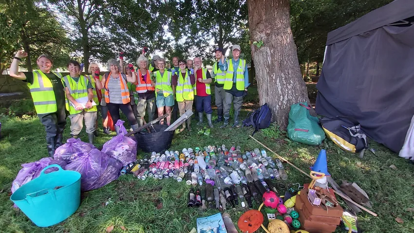 Litter removed from the Lavant chalk stream