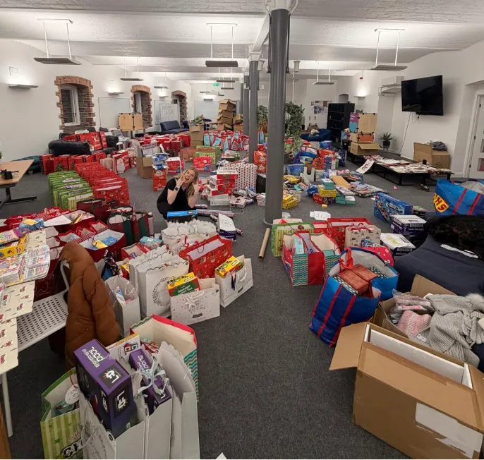 Presents taking over the office!