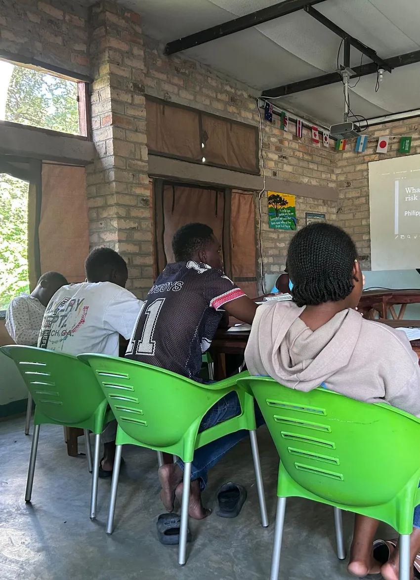 Young people sitting in a classroom