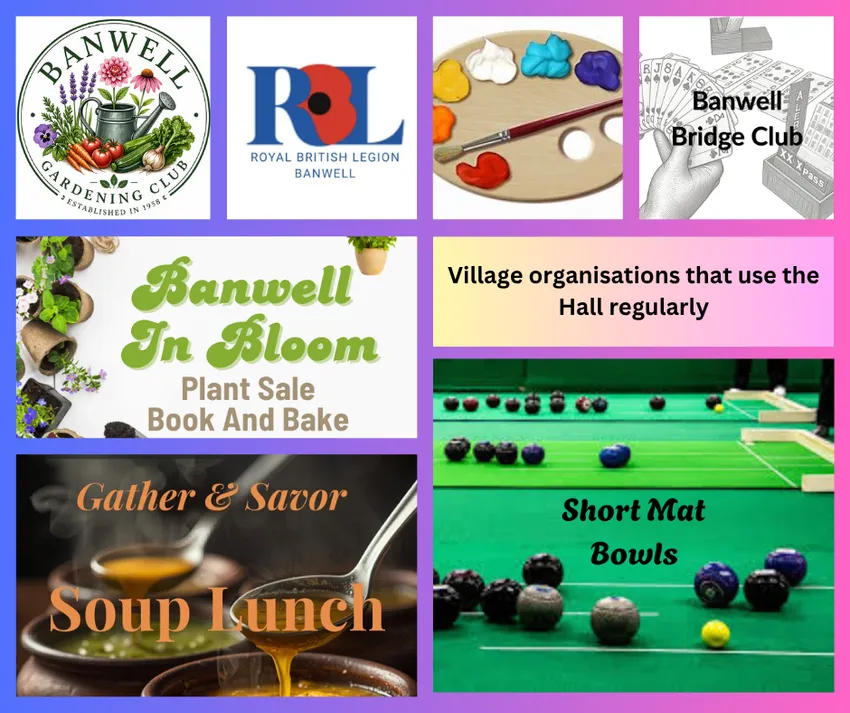 Village organisations who use the hall