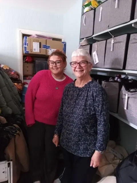 Sorting out donations!