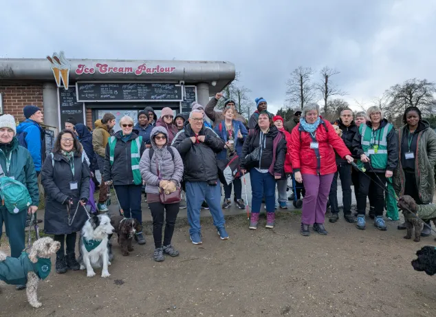 CareDogs community walk with Croydon Mencap - group photo
