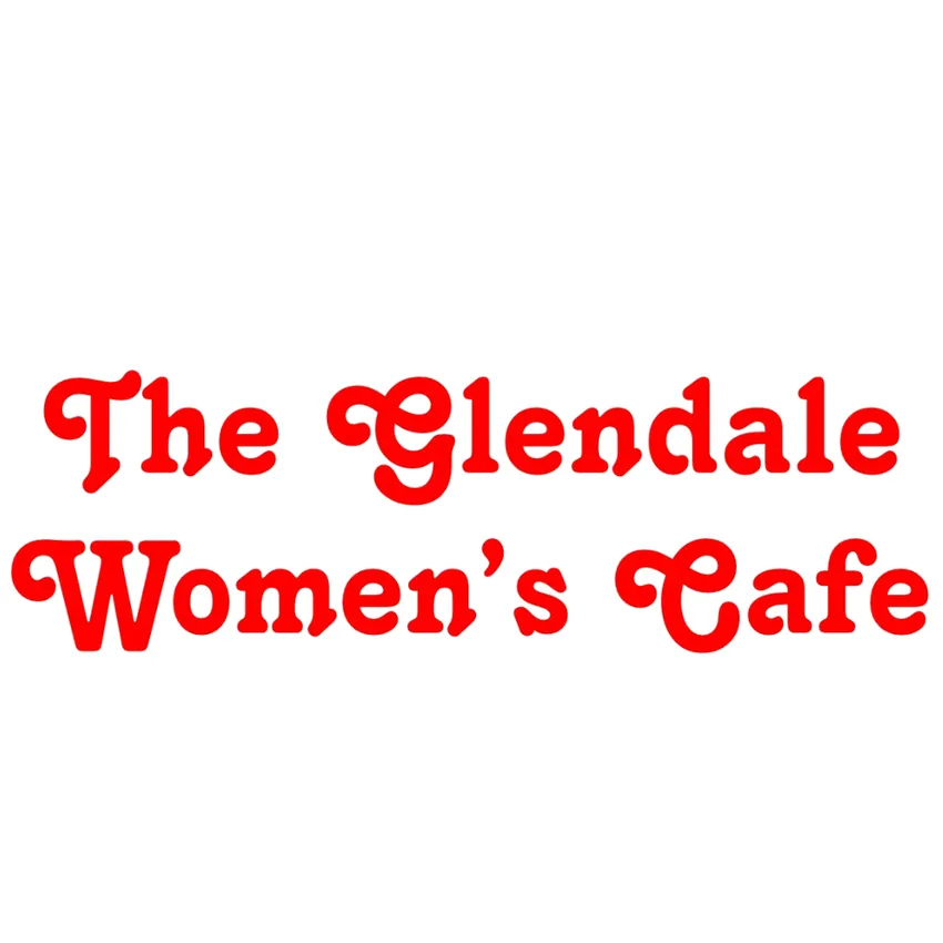 red text reading The Glendale Women's Cafe
