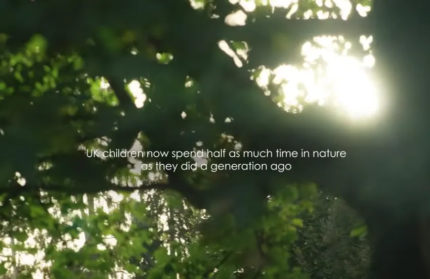 Screenshot children in nature Crowdfunder